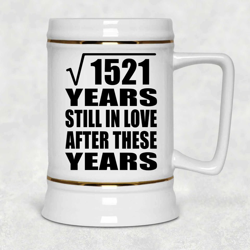 39th Anniversary Square Root of 1521 Years Still In Love - Beer Stein