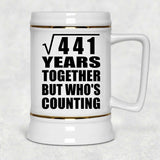 21st Anniversary Square Root of 441 Years Who's Counting - Beer Stein