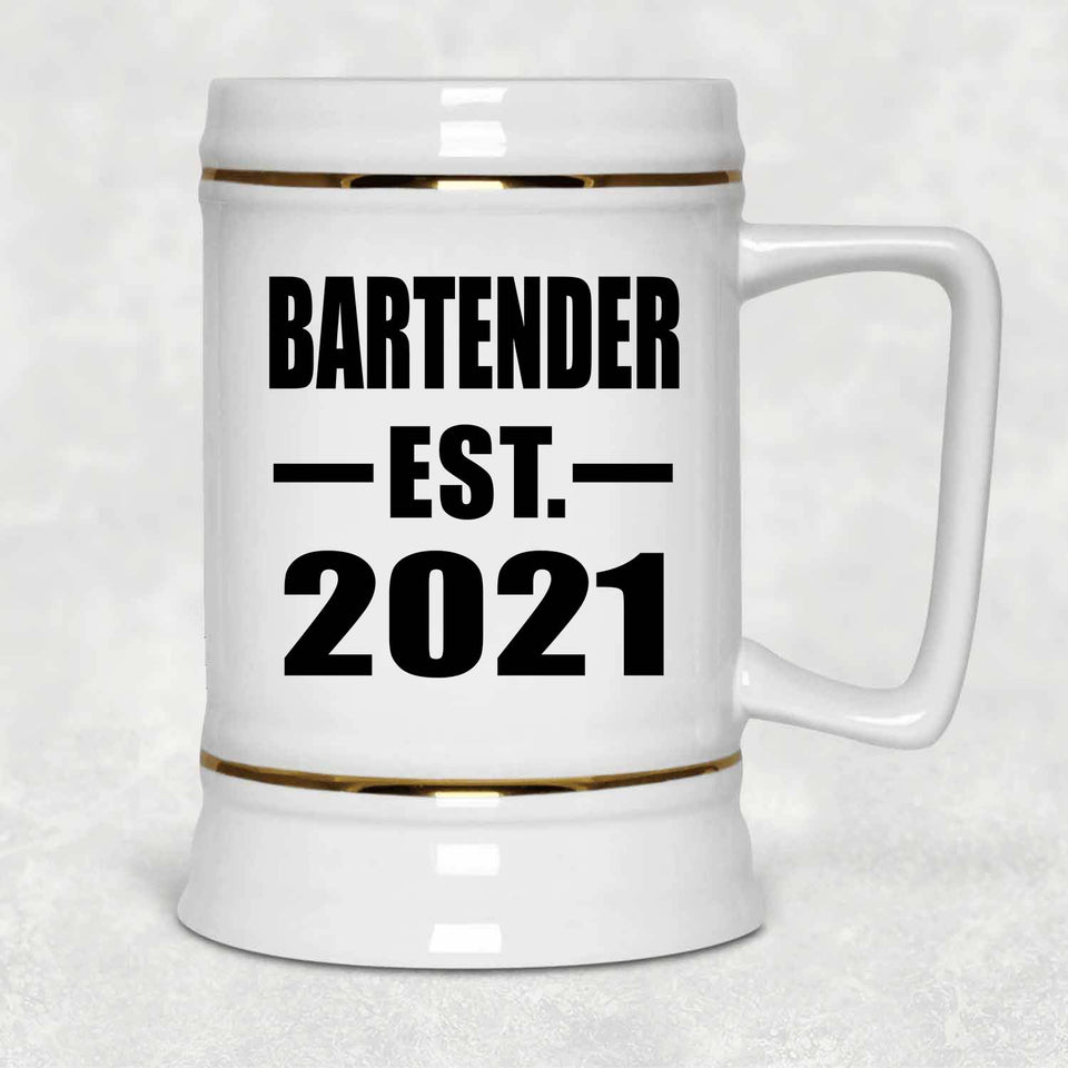 Bartender Established EST. 2021 - Beer Stein