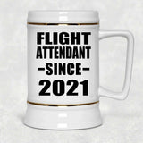 Flight Attendant Since 2021 - Beer Stein