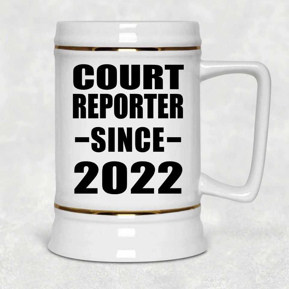 Court Reporter Since 2022 - Beer Stein