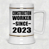 Construction Worker Since 2023 - Beer Stein