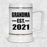 Grandma Established EST. 2021 - Beer Stein