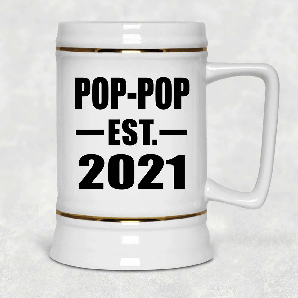 Pop-Pop Established EST. 2021 - Beer Stein