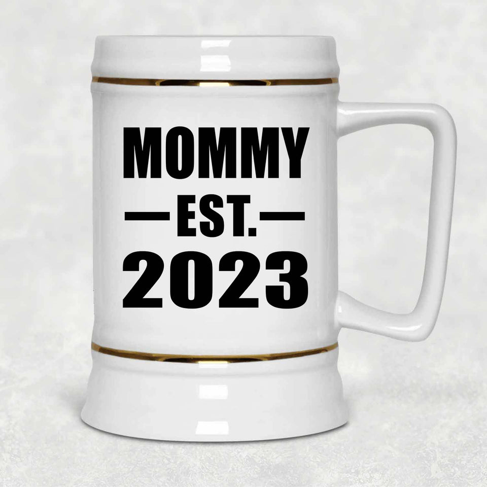 Mommy Established EST. 2023 - Beer Stein
