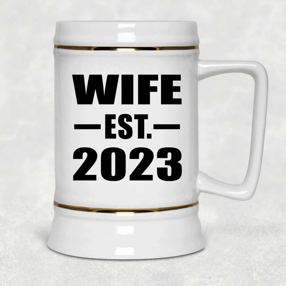 Wife Established EST. 2023 - Beer Stein
