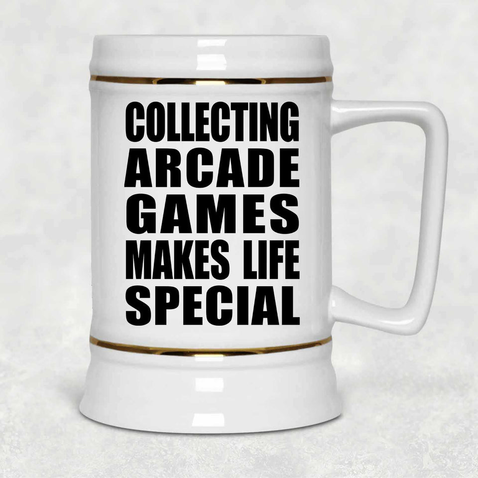 Collecting Arcade Games Makes Life Special - Beer Stein