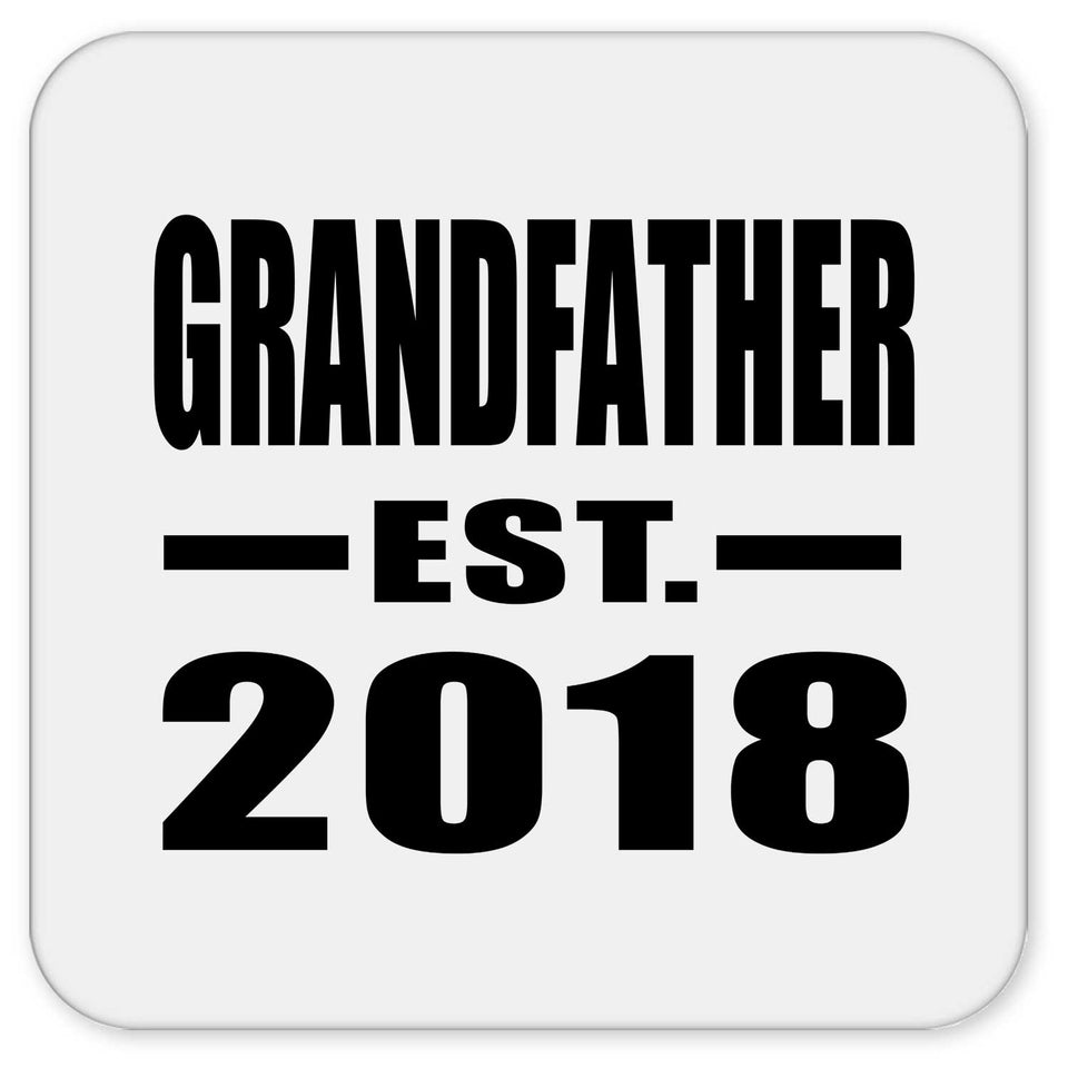 Grandfather Established EST. 2018 - Drink Coaster