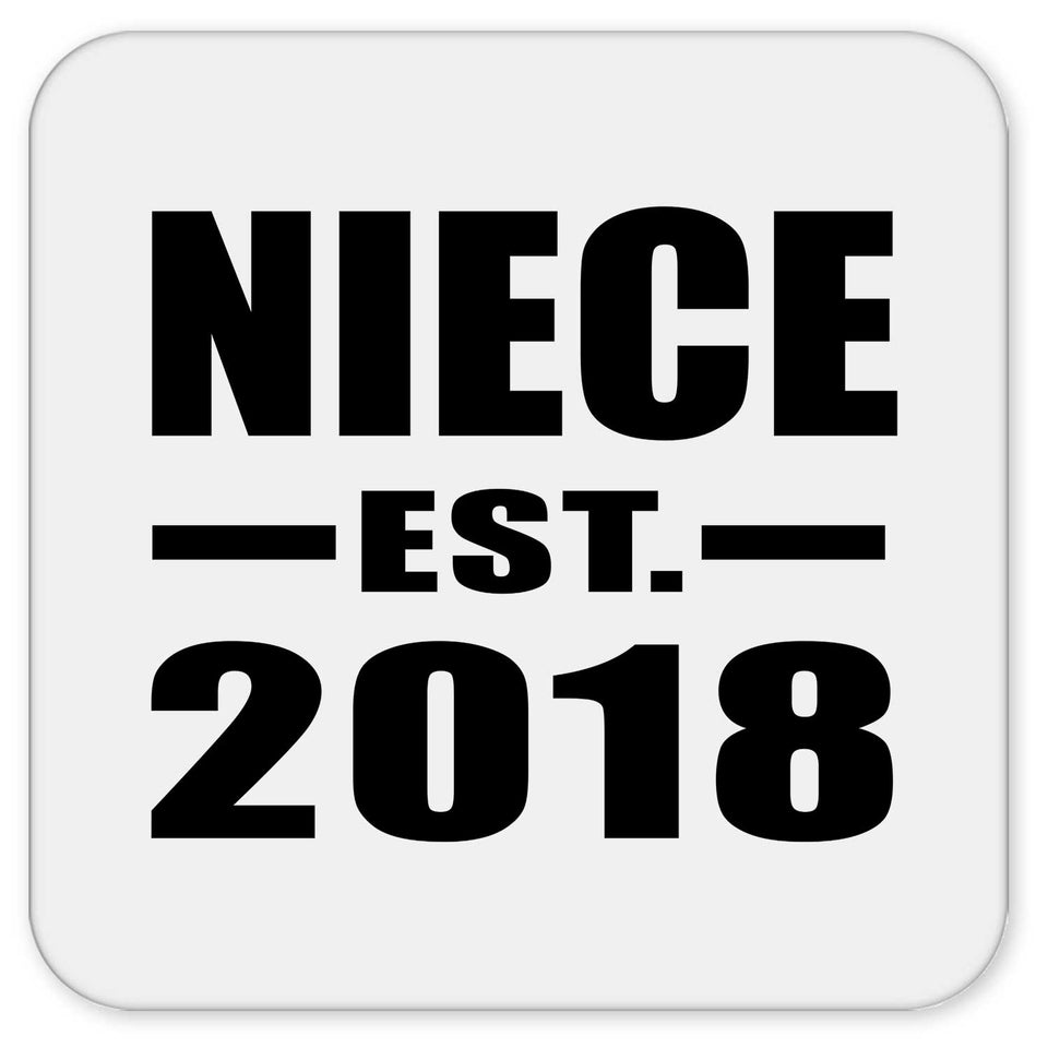 Niece Established EST. 2018 - Drink Coaster