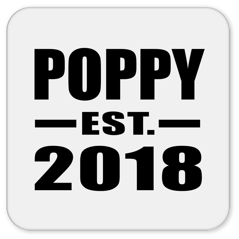 Poppy Established EST. 2018 - Drink Coaster