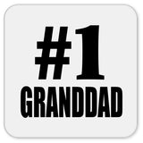 Number One #1 Granddad - Drink Coaster