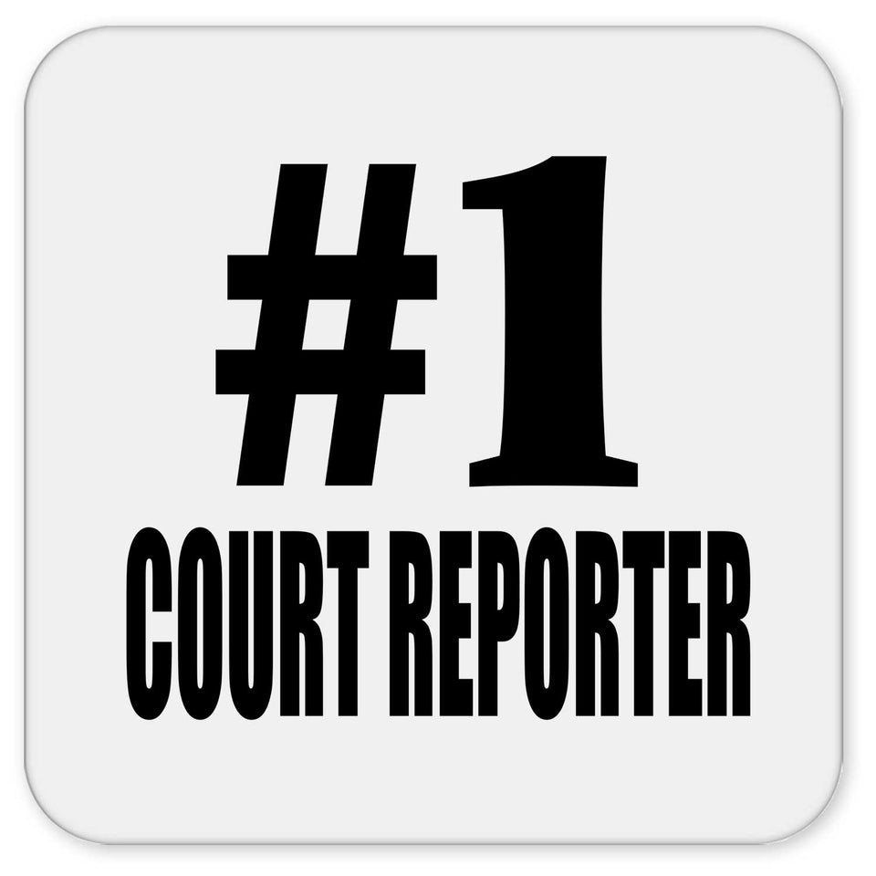 Number One #1 Court Reporter - Drink Coaster