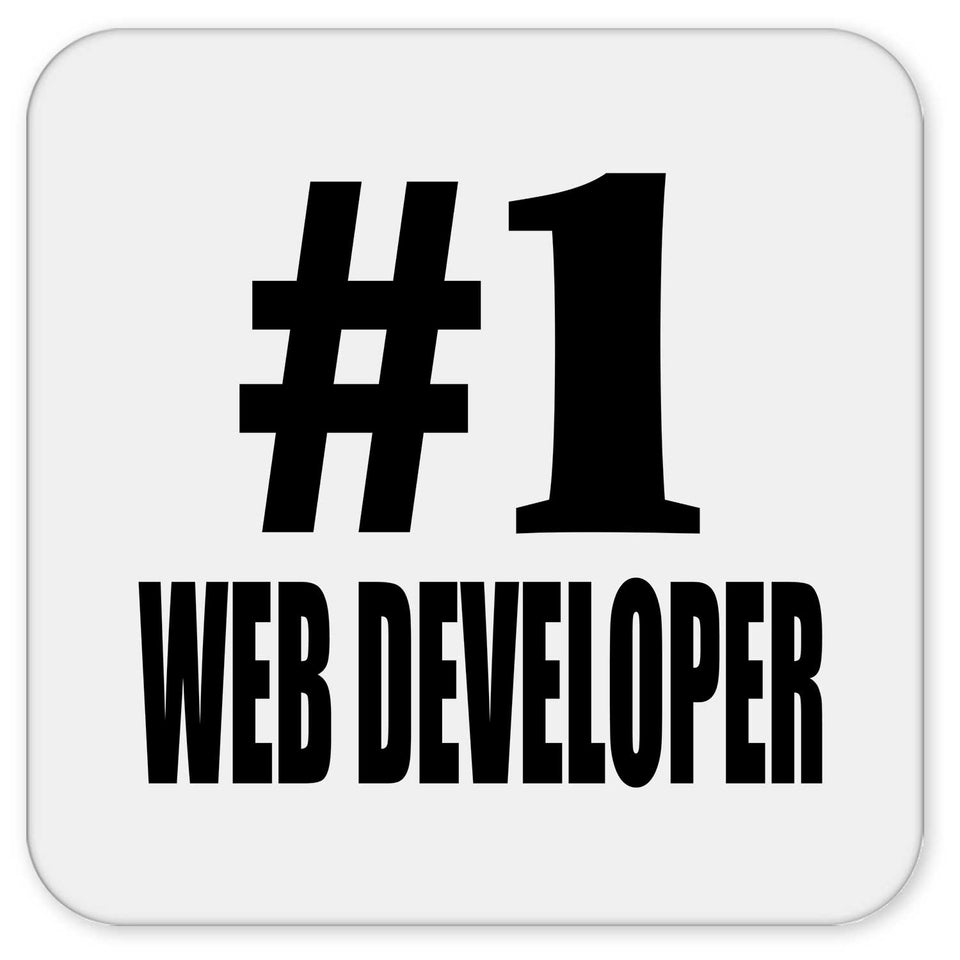 Number One #1 Web Developer - Drink Coaster