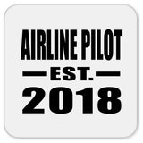 Airline Pilot Established EST. 2018 - Drink Coaster