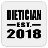 Dietician Established EST. 2018 - Drink Coaster