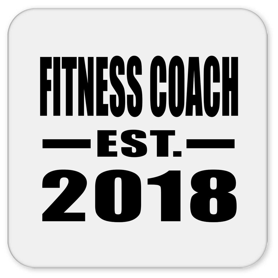Fitness Coach Established EST. 2018 - Drink Coaster