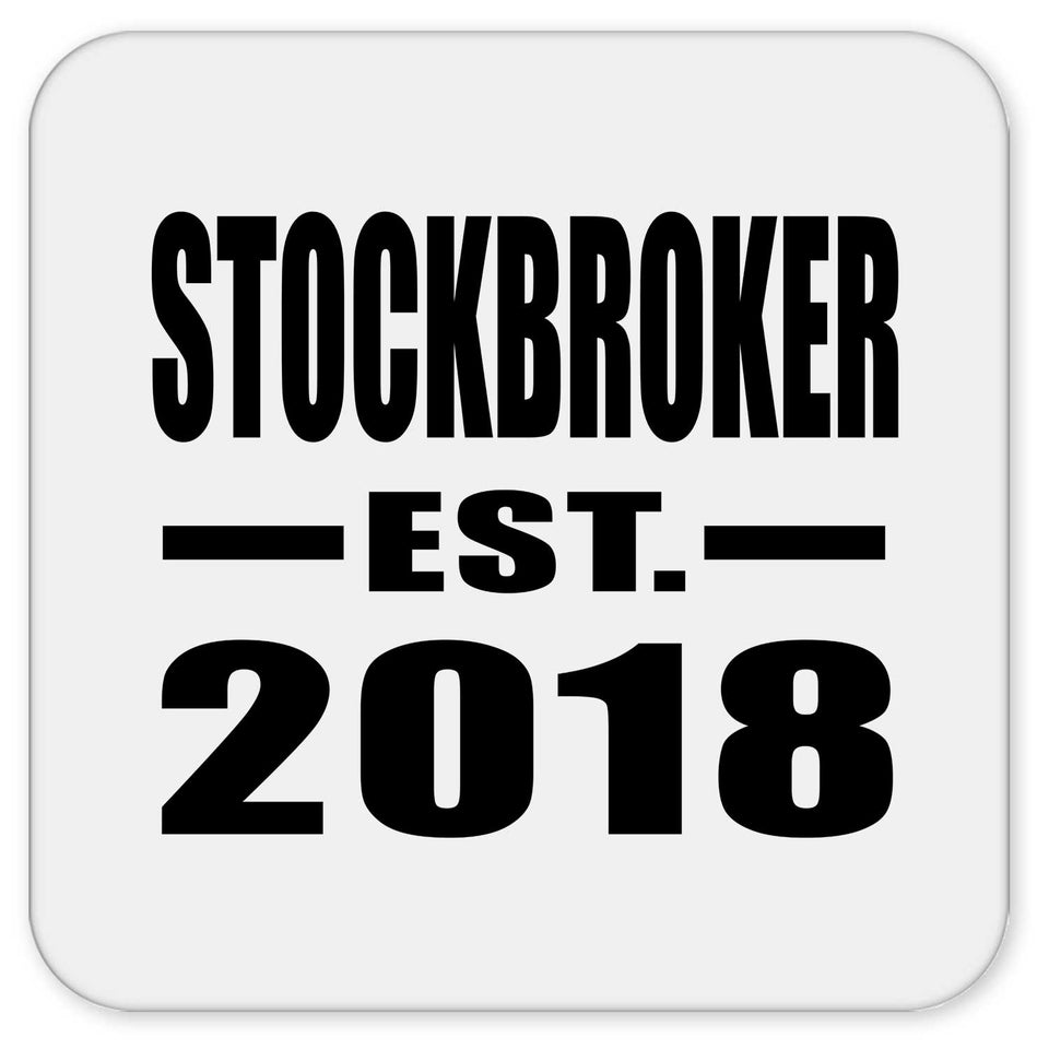 Stockbroker Established EST. 2018 - Drink Coaster
