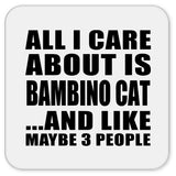 All I Care About Is Bambino Cat - Drink Coaster