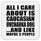 All I Care About Is Caucasian Ovcharka Dog - Drink Coaster