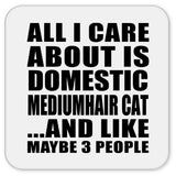 All I Care About Is Domestic Mediumhair Cat - Drink Coaster