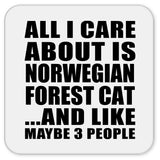 All I Care About Is Norwegian Forest Cat - Drink Coaster