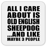 All I Care About Is Old English Sheepdog - Drink Coaster
