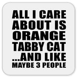 All I Care About Is Orange Tabby Cat - Drink Coaster