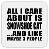All I Care About Is Snowshoe Cat - Drink Coaster