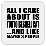 All I Care About Is Tortoiseshell Cat - Drink Coaster