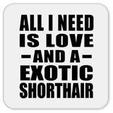 All I Need Is Love And A Exotic Shorthair - Drink Coaster