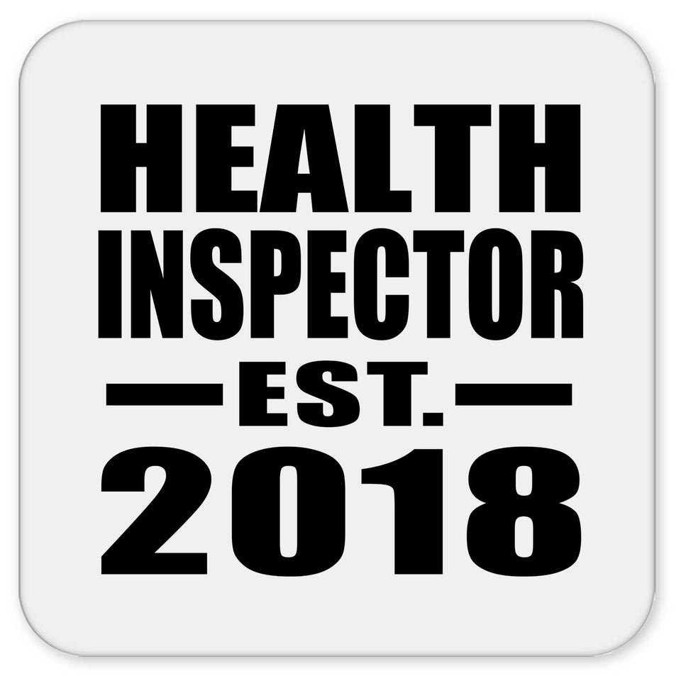 Health Inspector Established EST. 2018 - Drink Coaster