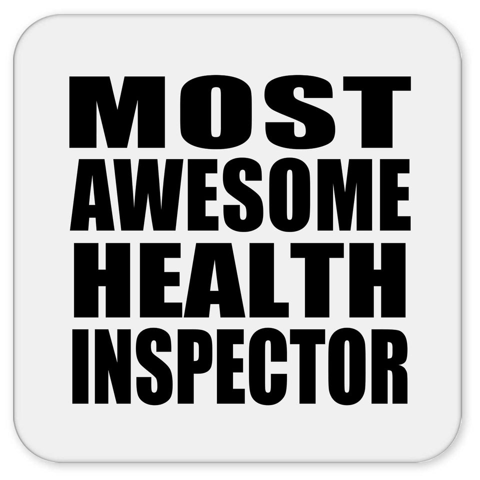 Most Awesome Health Inspector - Drink Coaster