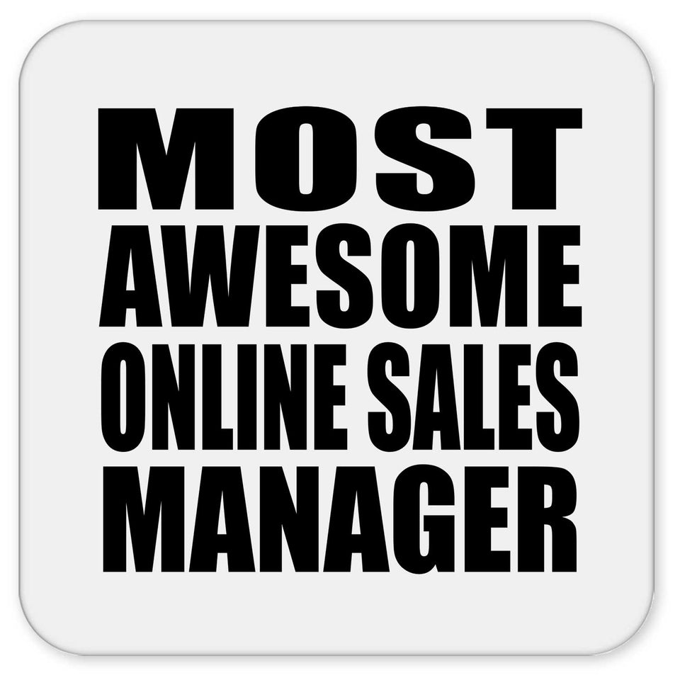 Most Awesome Online Sales Manager - Drink Coaster
