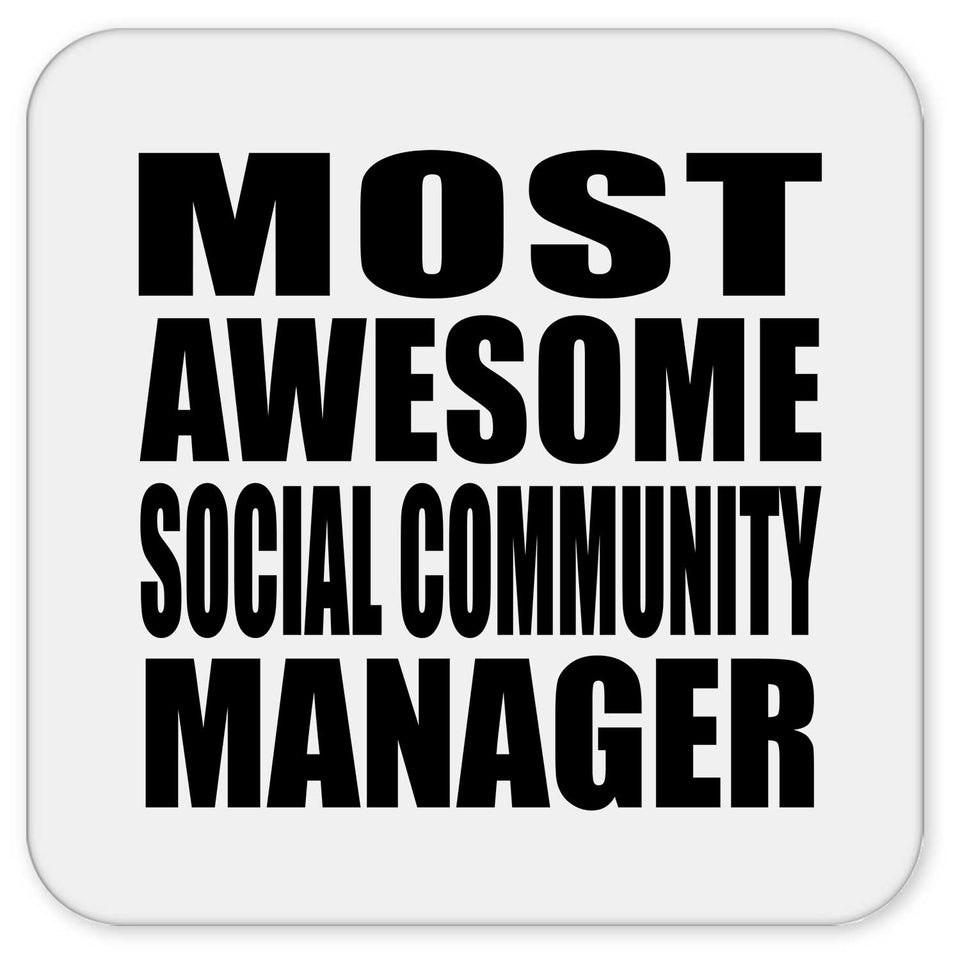 Most Awesome Social Community Manager - Drink Coaster