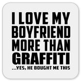 I Love My Boyfriend More Than Graffiti - Drink Coaster