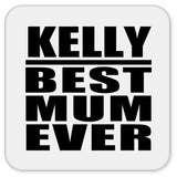 Kelly Best Mum Ever - Drink Coaster