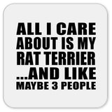 All I Care About Is My Rat Terrier - Drink Coaster