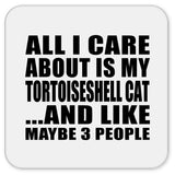 All I Care About Is My Tortoiseshell Cat - Drink Coaster