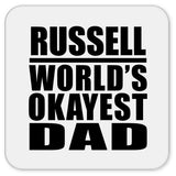 Russell World's Okayest Dad - Drink Coaster