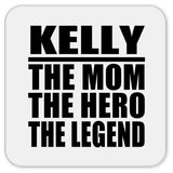 Kelly The Mom The Hero The Legend - Drink Coaster
