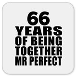 66th Anniversary 66 Years Of Being Mr Perfect - Drink Coaster