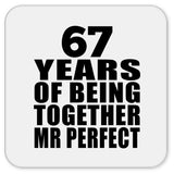 67th Anniversary 67 Years Of Being Mr Perfect - Drink Coaster
