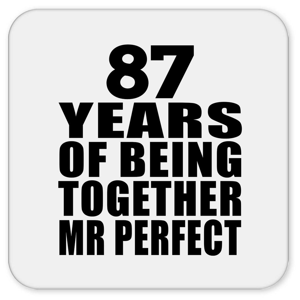 87th Anniversary 87 Years Of Being Mr Perfect - Drink Coaster