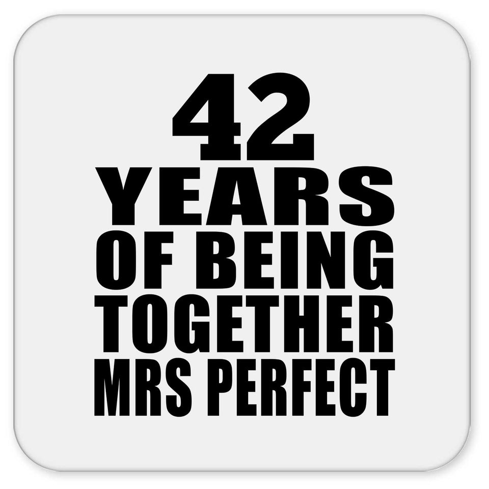42nd Anniversary 42 Years Of Being Mrs Perfect - Drink Coaster