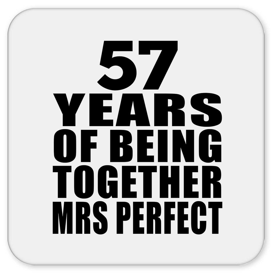 57th Anniversary 57 Years Of Being Mrs Perfect - Drink Coaster