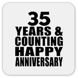Happy 35th Anniversary 35 Years & Counting - Drink Coaster