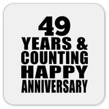 Happy 49th Anniversary 49 Years & Counting - Drink Coaster