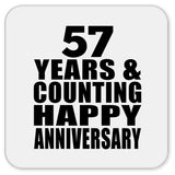 Happy 57th Anniversary 57 Years & Counting - Drink Coaster