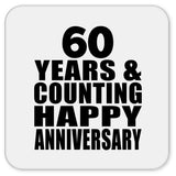 Happy 60th Anniversary 60 Years & Counting - Drink Coaster