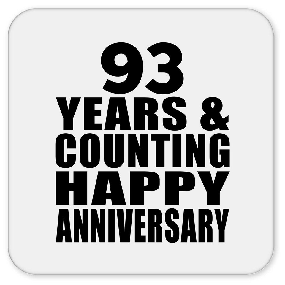 Happy 93rd Anniversary 93 Years & Counting - Drink Coaster